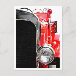 Vintage Fire Truck Postcard