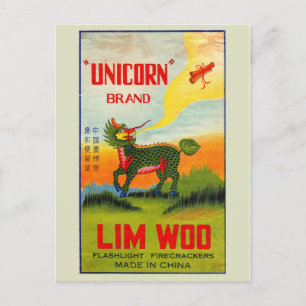 Vintage Firecracker Package Postcard