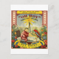 Vintage Firecracker Package Postcard