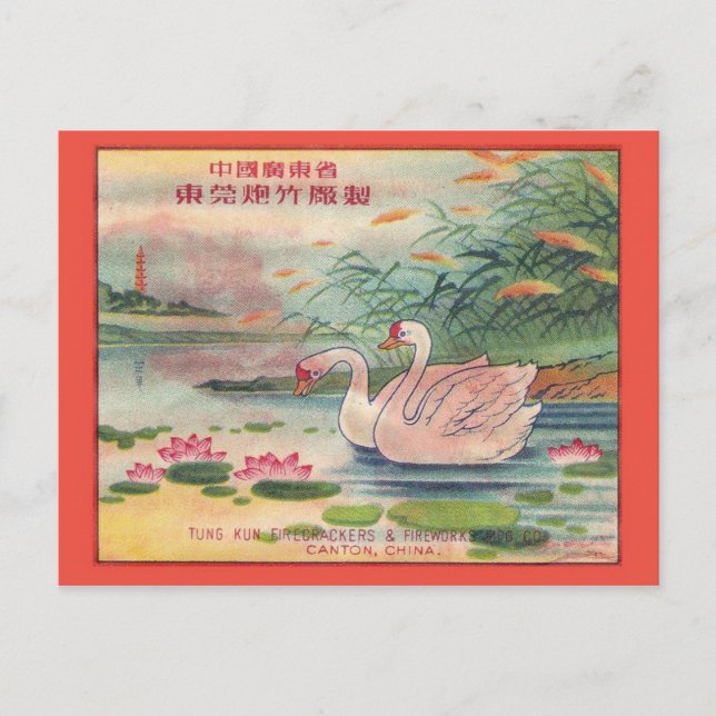 Vintage Firecracker Package Postcard (Front)