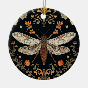 Vintage Firefly Garden  Ceramic Ornament