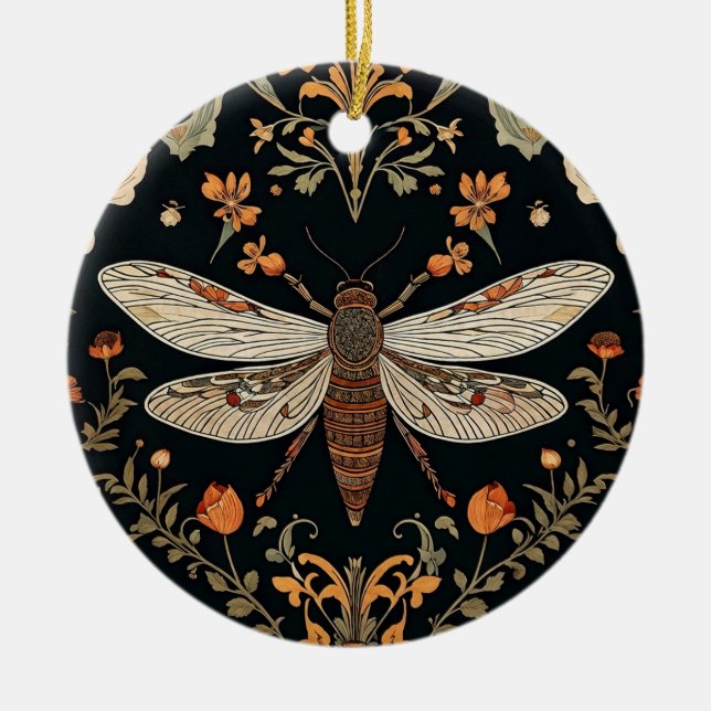 Vintage Firefly Garden  Ceramic Ornament (Front)