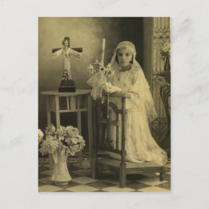 Vintage First Communion Postcard