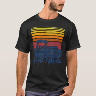 Vintage First Mate For Boat Or Pontoon Boat Capta T-Shirt