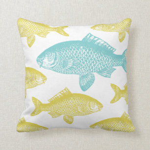 Vintage Fish Cushion