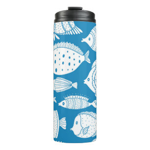 Vintage Fish: Decorative Illustration Set. Thermal Tumbler