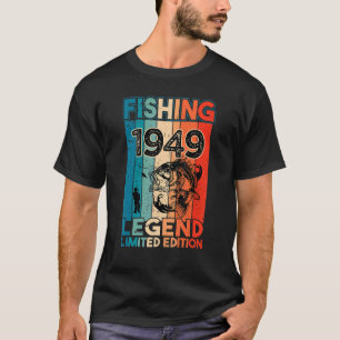 Vintage Fish Fisherman Bass Fishing Legend 1949 Bi T-Shirt