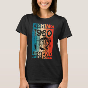 Vintage Fish Fisherman Bass Fishing Legend 1960 Bi T-Shirt