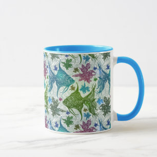 Vintage Fish Pattern Mug