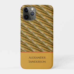 Vintage fish watercolor trout pattern iPhone 11 pro case