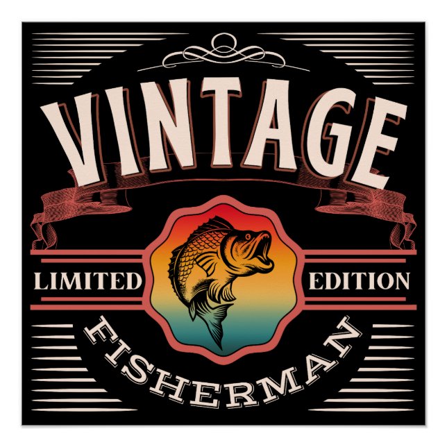 VINTAGE FISHERMAN LIMITED EDITION  POSTER (Front)