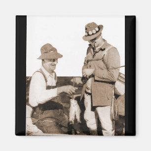 Vintage Fishermen Magnet