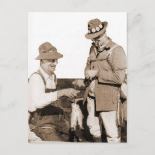 Vintage Fishermen Postcard