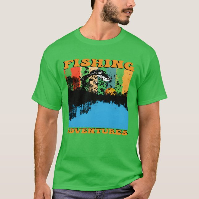 Vintage Fishing Adventures friends T-Shirt (Front)