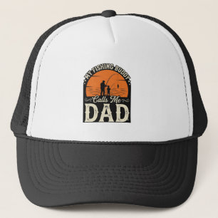 Vintage Fishing Buddy Dad Shirt Design_1 Trucker Hat
