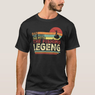 Vintage Fishing Dad Fisherman Dad For Father's Day T-Shirt