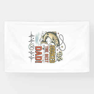 Vintage Fishing Dad We Hooked the Best Dad Vector_ Banner