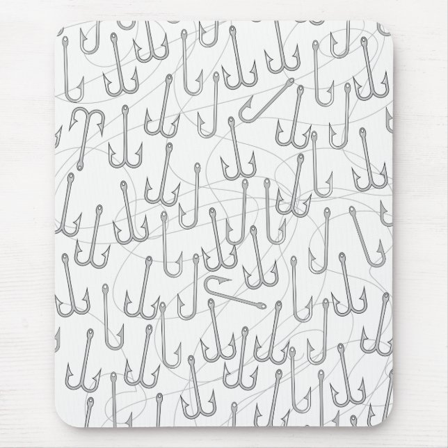 Vintage fishing hooks mouse pad (Front)