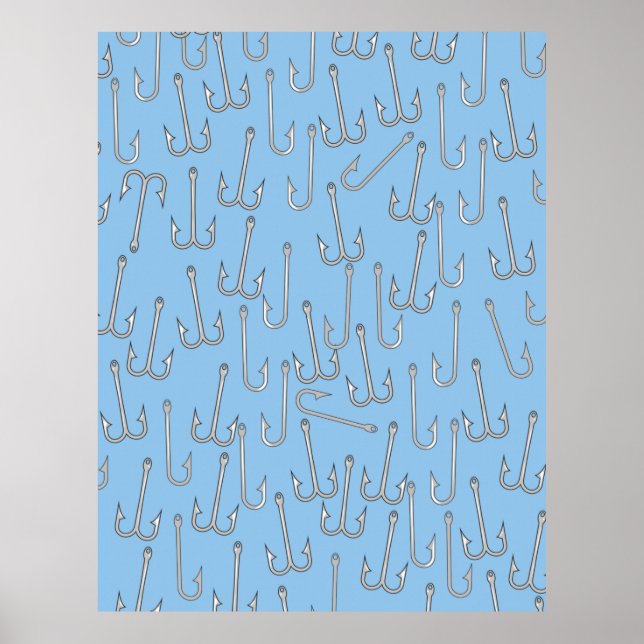 Vintage fishing hooks poster (Front)