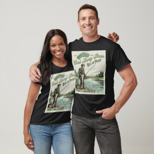 Vintage Fishing Lifestyle Collection Design T-Shirt