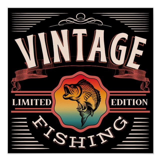 VINTAGE FISHING LIMITED EDITION  POSTER (Front)