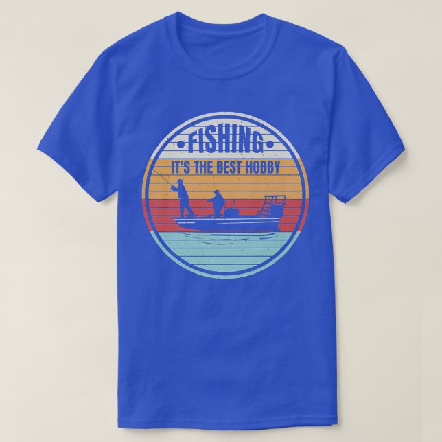 Vintage Fishing Motif, FishermanGiftFish  T-Shirt (Design Front)