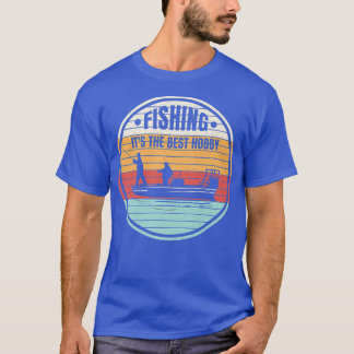 Vintage Fishing Motif, FishermanGiftFish  T-Shirt