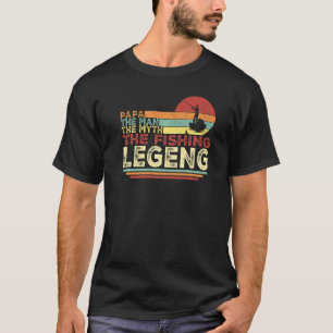 Vintage Fishing Papa Fisherman Grandpa For Father' T-Shirt