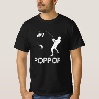 Vintage Fishing Poppop Gift for Men Papa Grandpa T-Shirt