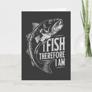 Vintage Fishing Quote Graphic Art Card