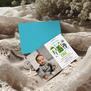 Vintage Fishing Rod "O-Fish-Ally One" 1st Birthday Invitation