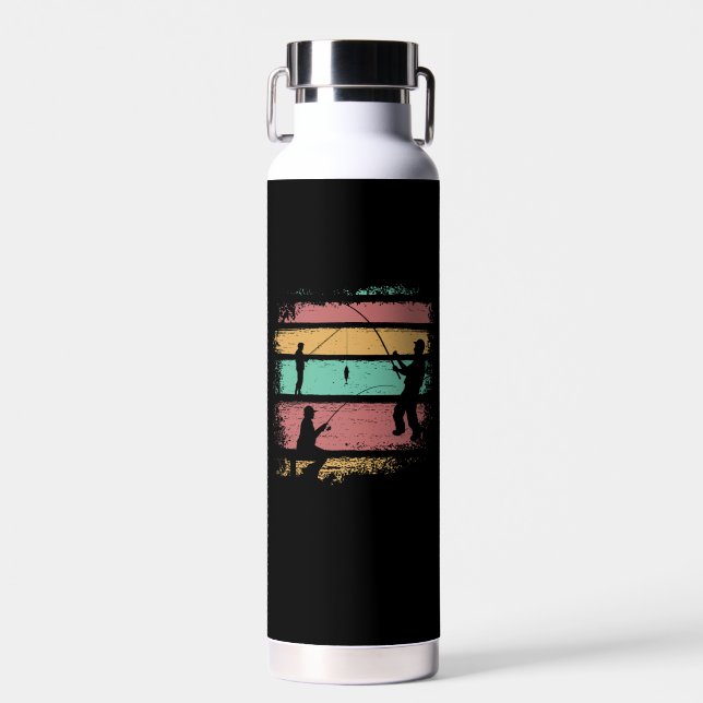 Vintage Fishing Water Bottle (Front)