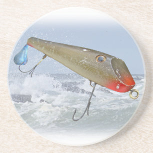Vintage Fishmaster Jerry Sylvester Flaptail Lure Coaster