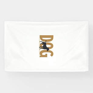 Vintage Fitness Lifestyle Husky Workout Dog Cartoo Banner