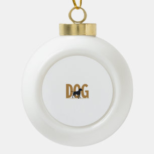 Vintage Fitness Lifestyle Husky Workout Dog Cartoo Ceramic Ball Christmas Ornament
