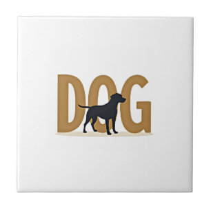 Vintage Fitness Lifestyle Husky Workout Dog Cartoo Ceramic Tile