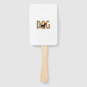 Vintage Fitness Lifestyle Husky Workout Dog Cartoo Hand Fan