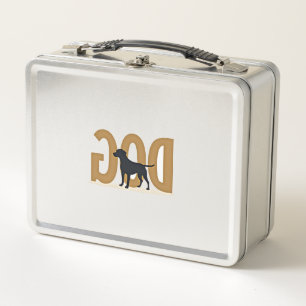 Vintage Fitness Lifestyle Husky Workout Dog Cartoo Metal Lunch Box