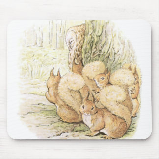Vintage Five Squirrels Mouse Pad