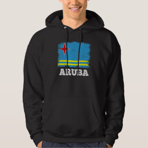 Vintage Flag Aruba Country Retro Flag Aruban Hoodie