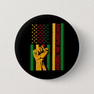 Vintage Flag Black History Black History American 6 Cm Round Badge