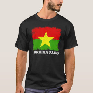 Vintage Flag Burkina Faso Country Retro Flag Burki T-Shirt