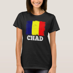 Vintage Flag Chad Country Retro Flag Chadian T-Shirt