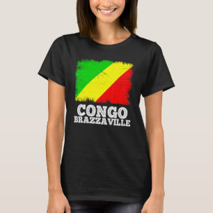 Vintage Flag Congo Brazzaville Country Retro Flag T-Shirt