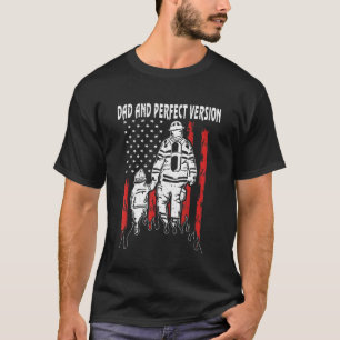 Vintage Flag Dad And Daughter Support Each Other F T-Shirt