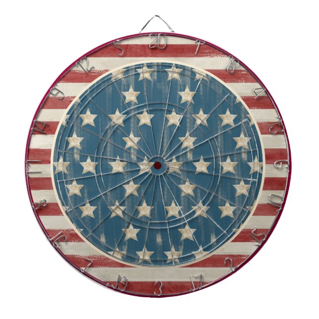 Vintage Flag Dart Board (Front)