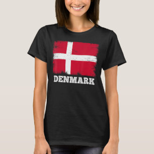 Vintage Flag Denmark Country Retro Flag Danish T-Shirt