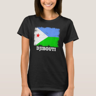 Vintage Flag Djibouti Country Retro Flag Djiboutia T-Shirt