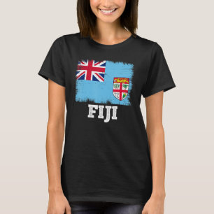 Vintage Flag Fiji Country Retro Flag Fijian T-Shirt