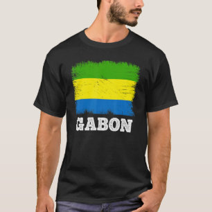 Vintage Flag Gabon Country Retro Flag Gabonese T-Shirt